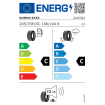 205/70R15 C 106/104R Kumho - PorTran KC53