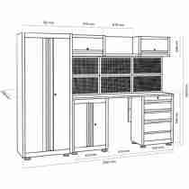 Sistema Modulare di Armadi e Cassetti Per Officina