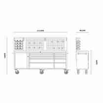 copy of Tavolo da Officina Con N. 03 Cassetti e Armadio