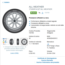 175/65R14 82T SAVA - ALL WEATHER 4stagioni